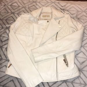 MICHAEL KORS | Creme Leather Jacket
